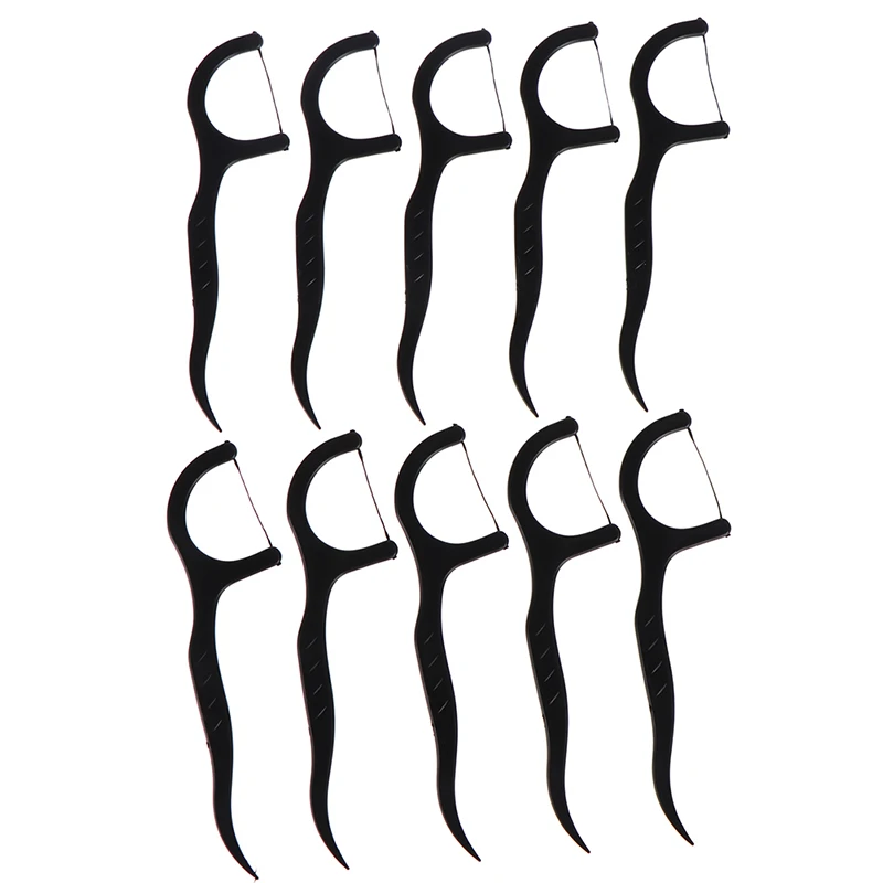 50 Pcs Bamboo Charcoal Dental Floss Teeth Sticks Tooth Picks Dental