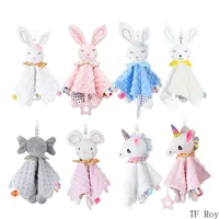 Soft Plush Newborn Baby Comforter Sleeping Dolls Animal Pacifier Towel Sleep Toy Soother Appease Towel Blanket Handkerchief