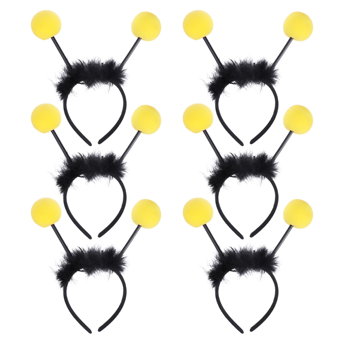 

6 Pcs LED Glowing Headwear Bee Hair Hoop Headband Cosplay Headdress Halloween Accessories Gifts