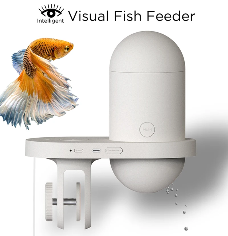 

New Aquarium Fish Tank Timed Feeder With WiFi Wireless application and 2K High-definition Camera for Automatic Fish Feeder