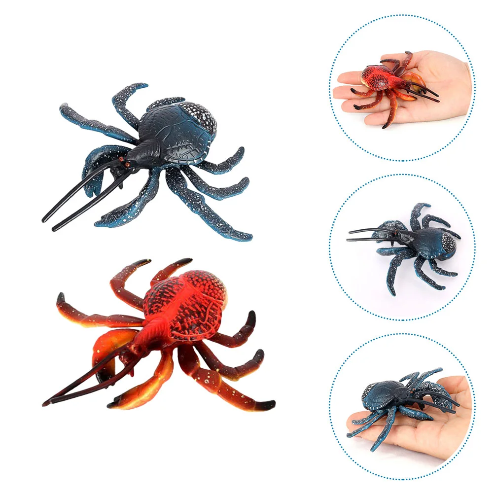 

2 Pcs Coconut Crab Model Kids Toy Figurine Toys Puzzle Cognitive for Pvc Early Educational Marine Animal Child Models