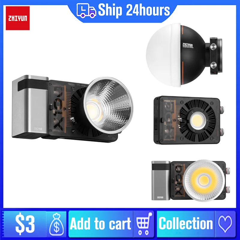 Zhiyun Molus X100 Led Video Light Photography Lighting Fill Light Per Foto Studio Video Youtube/Riprese All'Aperto