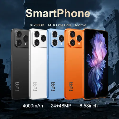 FUFFI M17 Pro Unlocked 4G Smartphone | 6.53" HD, 8+256GB, 4000mAh battery, 48MP Camera, Fast Charging, Face Recognition, Android | Daily Office & Gift - Image 2