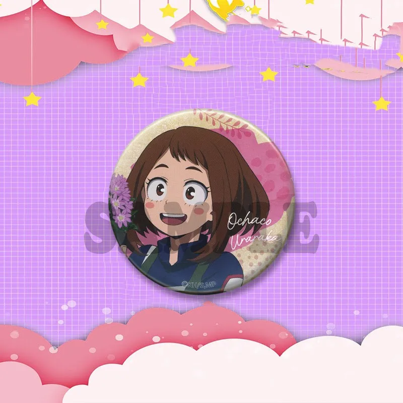 My Hero Academia Anime Brosche Katsuki Bakugo Shoto Ochaco Tenya Denki Cartoon Pin für Rucksack Zubehör Cosplay Abzeichen Geschenke – Detail 7