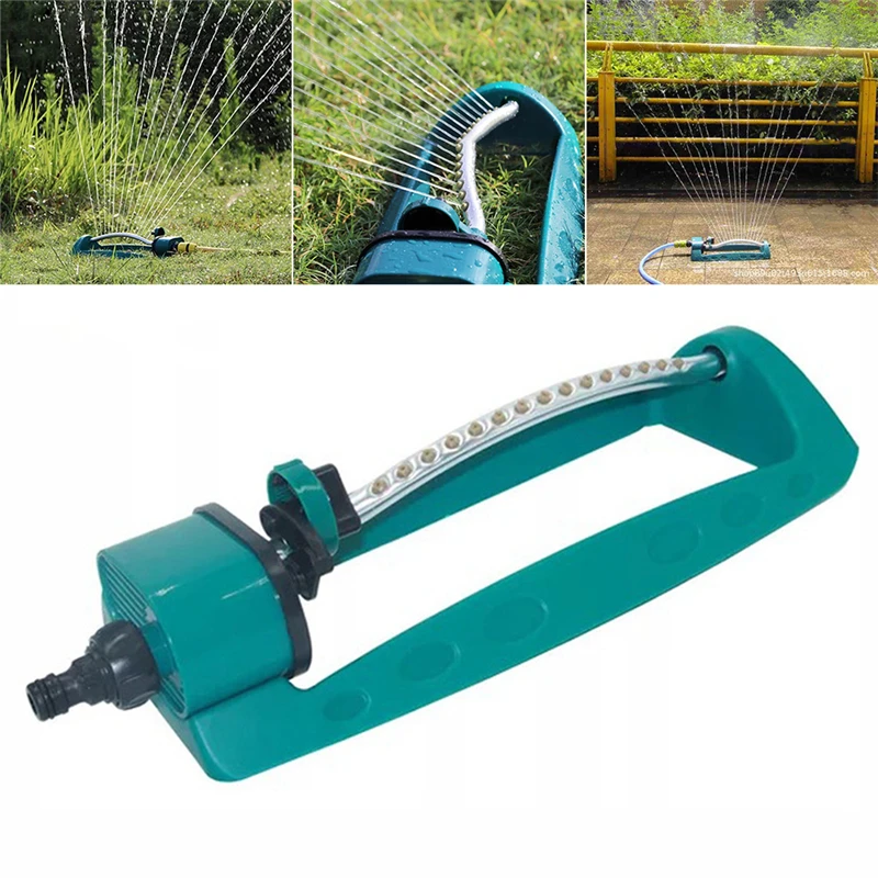 

15 Hole Oscillating Lawn Sprinkler Watering Adjustable Spray Garden Water Hose Connector Watering Accessories Garden Irrigation