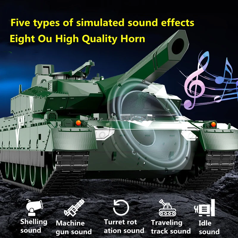 40CM Multiplayer Combat Fire Bullet Dual Remote Control Tank 330° Turret Rotation Gesture Sensing Lighting Sound Effects RC Tank 3