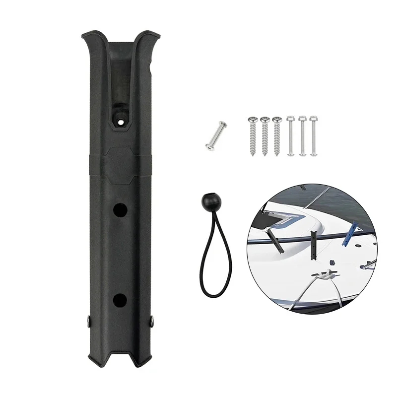 Support canne pêche réglable avec tube et pince pour bateau kayak yacht fixation facile et stable