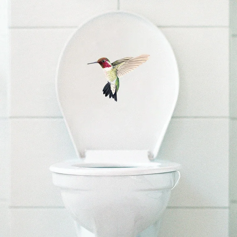 Wall Stickers Toilet Stickers Hummingbird Hand Painted Bird Sticker for Home Decoration