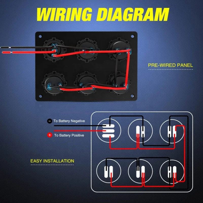 담배 소켓 패널 12V/24V 3 담배 라이터 어댑터(QC3.0USB 충전기 포함) LED 전압계 및 ON Off 로커 스위치 Multi-F