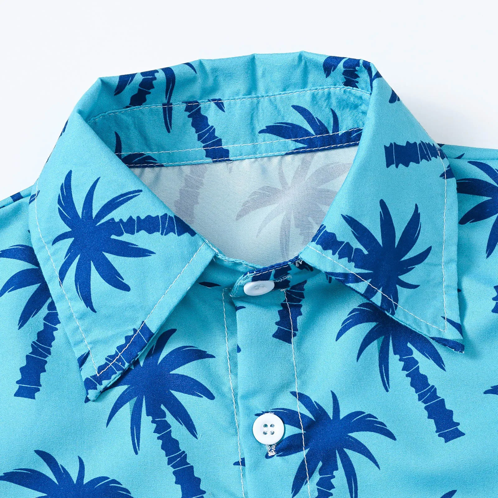 Jungen lässig Hawaii-Stil Kostüm Set Kurzarm Print Shirt mit Shorts Eimer Hut Sommer tropischen Strand Urlaub Outfit – Detail 30