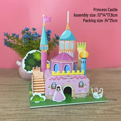 Enchanting Castle 3D Puzzle for Kids - Handmade DIY Educational Toy (Princess Castle)