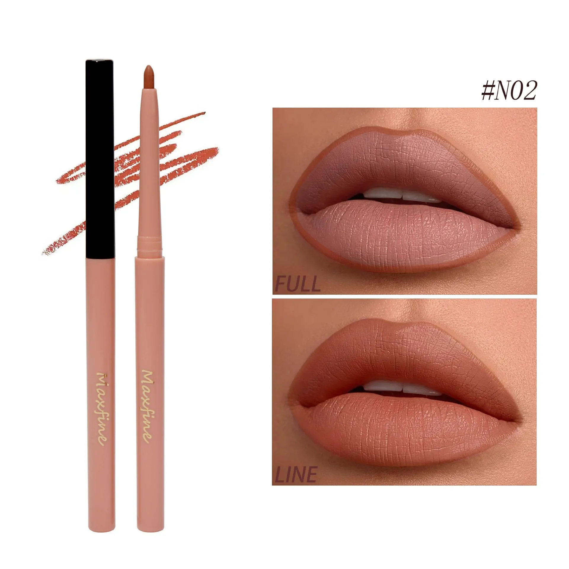 Lipstick Pencil Waterproof Matte Contour Tint Lipstick Lasting Non-stick Cup Lipliner Pen Lips Makeup Cosmetic 20 Color lipstick pencil