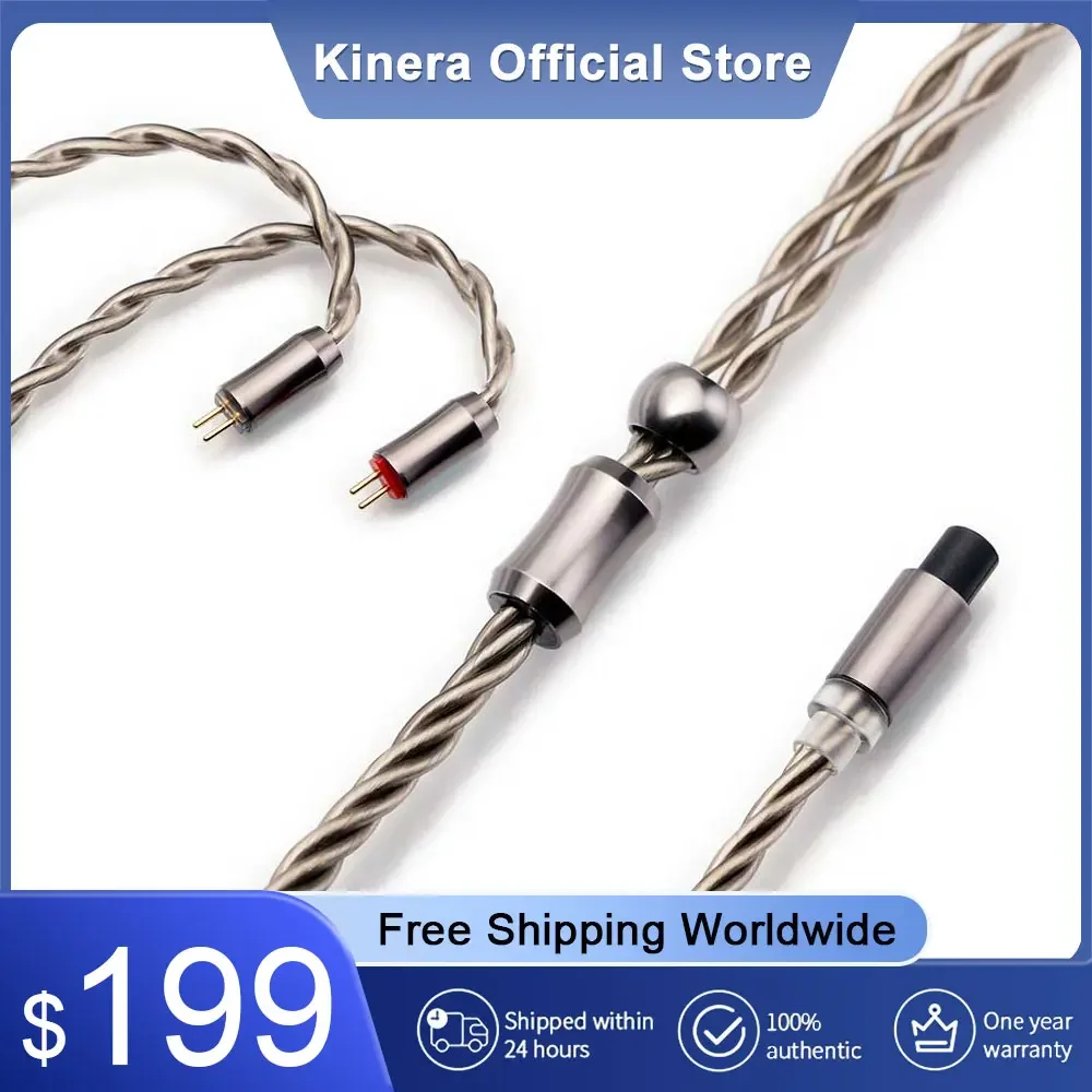 

Kinera Dromi Earphone Upgrade Cable 6N OCC 4 Core Silver Plated 0.78 2pin/MMCX Connector Modular 2.5mm 3.5mm 4.4mm Plug Headset