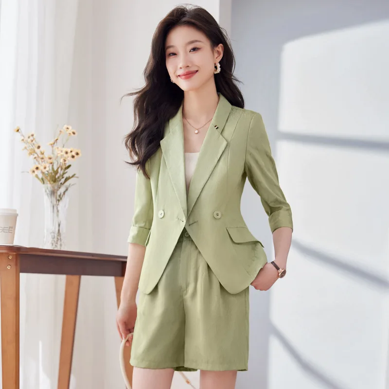 

Женский пиджак, весна, новый топ с рукавом три четверти, деловая одежда, модный элегантный деловой костюм