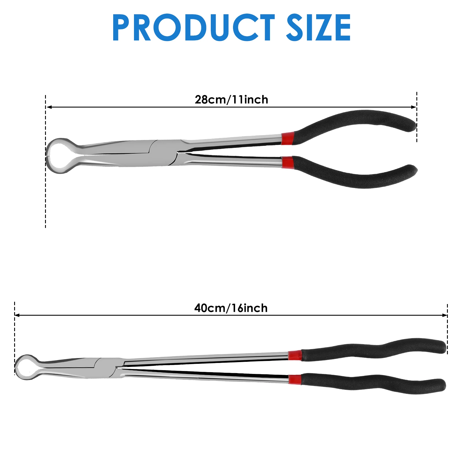 SPEEDWOX 3Pcs 11-Inch Long Reach Ring Nose Plers Long Reach Hose Grip Pliers Spark Plug Removal Pliers Heavy Duty Adjustable Hose Gripper Pliers Spark Plug Boot Removal Pliers For Narrow Space, Needle-Nose - View #4