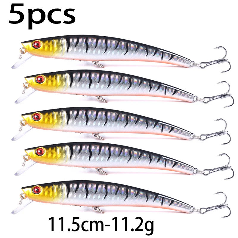 56 Leures De Pêche Minnow Crankbait - Poisson Nageur Suspendu Pour Truite, Perche, Basse
