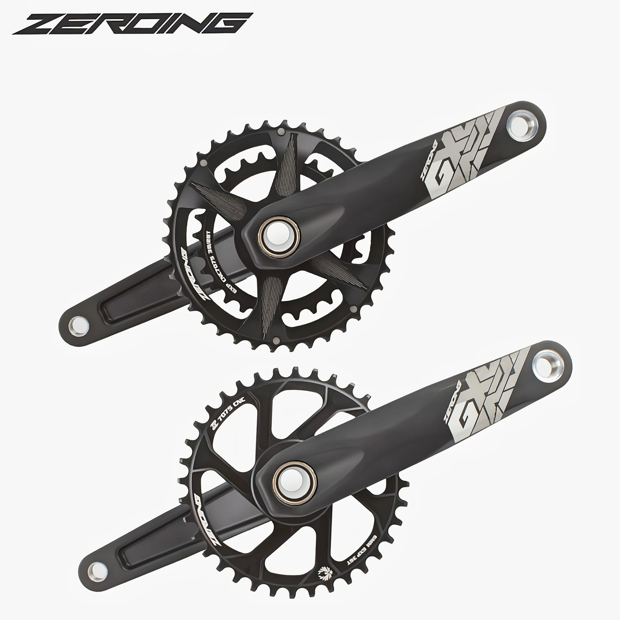 ZEROING Bicycle Crankset Mountain Bike GXP Crank MTB 32-38T 36/26T 38/28T Chainring Double Disc Bottom Bracket for SHIMANO SRAM |