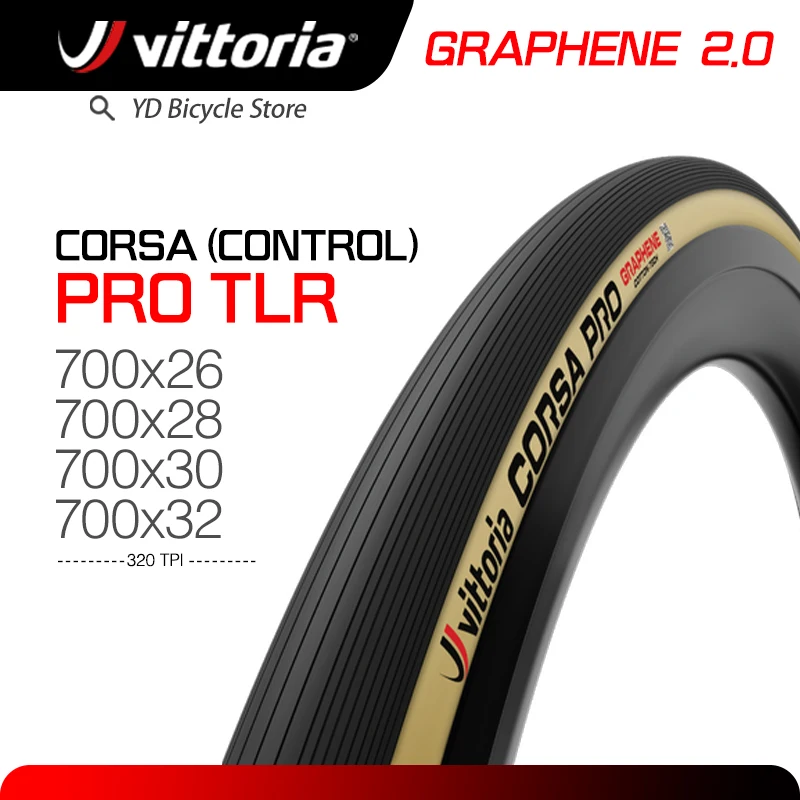 

Vittoria Corsa PRO TLR 700x28C/26/30/32C Road Bicycle Tires GRAPHENE 2.0 Tubeless 700C Foldable Tire