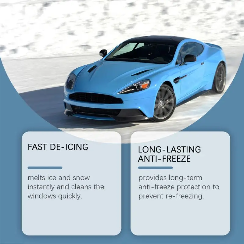 Windshield Ice Melt Spray Windshield Deicer Car Deicer Winter Car Accessories Defrost Spray De-Icer Liquid