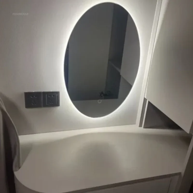 Description Picture 4 of itemSmart Oval Bath Mirrors Touch Screen Anti-fog LED Light Bathroom Mirror Toilet Body Induction Wall-mounted Lighted Makeup Mirror