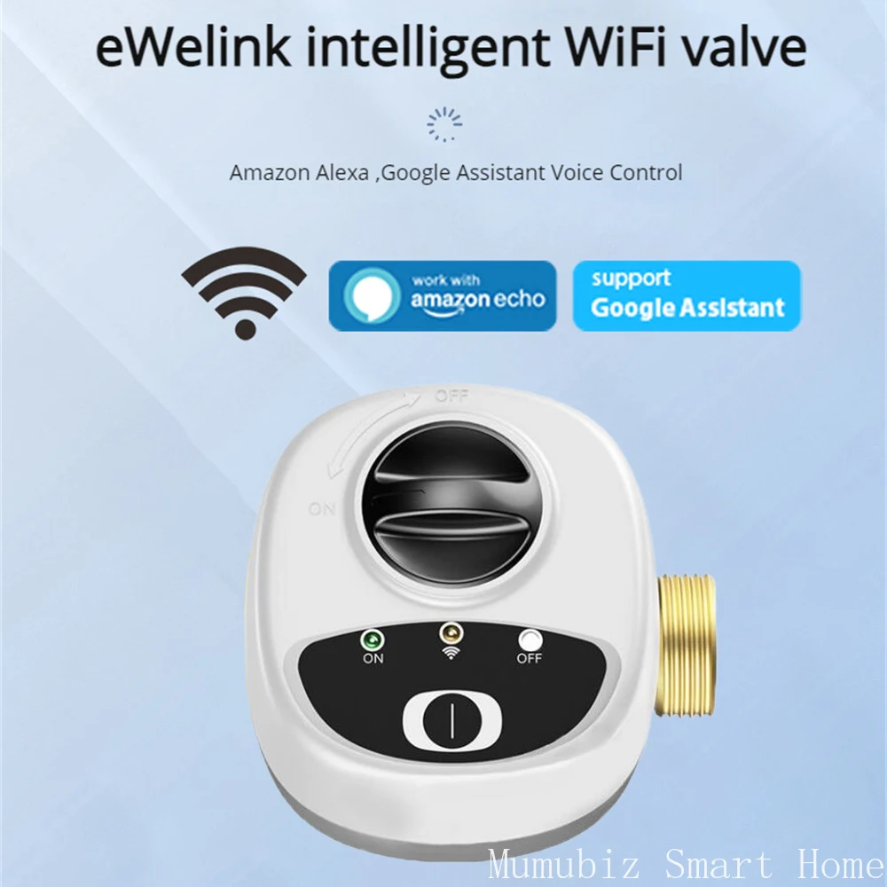 eWelink APP WiFi Smart Valve DN15 /DN20 /DN25 Smart Water / Gas Shutoff Automated Ball Valve Wireless Control Alexa Compatible