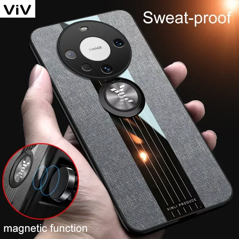 

Чехол для Huawei Mate 60 Pro, автомобильные магнитные кольца, мягкие кожаные телефонные чехлы из ТПУ для Huawei Mate60 Mate 60, силиконовая задняя крышка