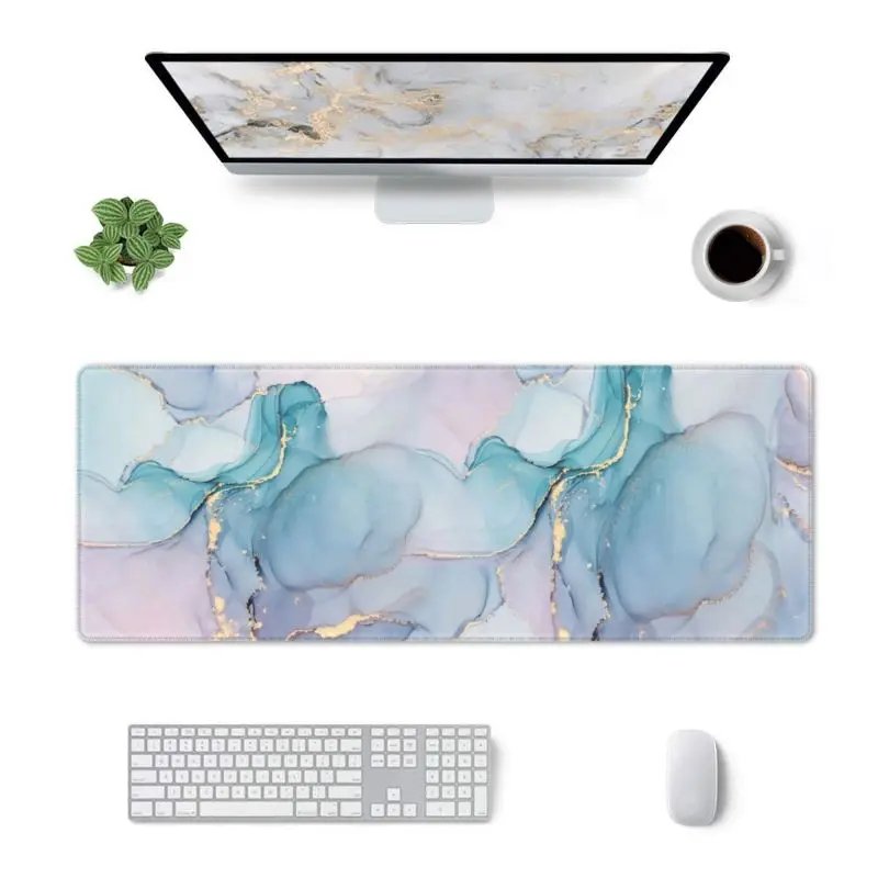 Large marble pattern mouse pad for gaming and office