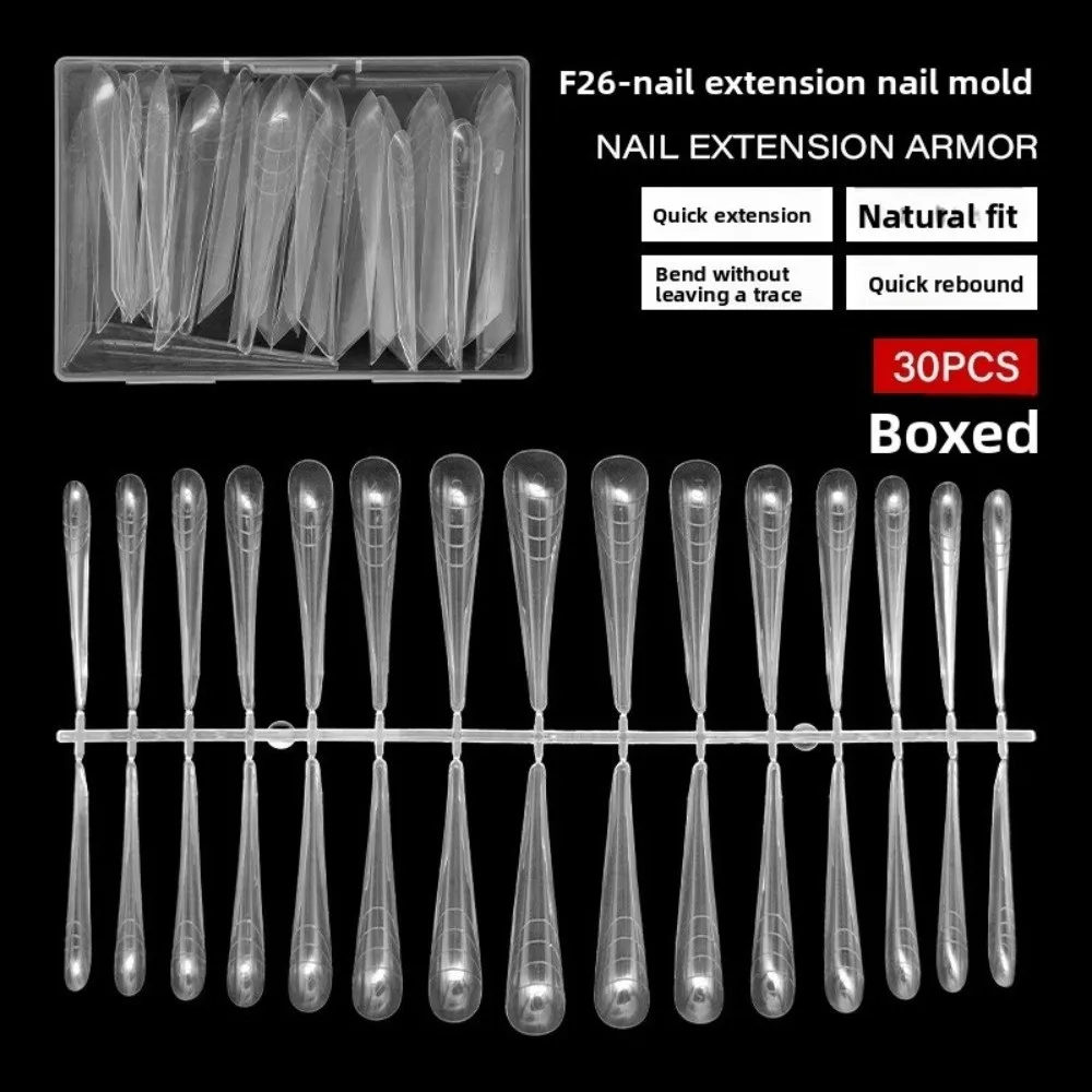 Colorful Sandwich Nail Forms Ultra-Thin with Auxiliary Line Dual Form Nails Reusable Clear Extension Extension Nail Mold