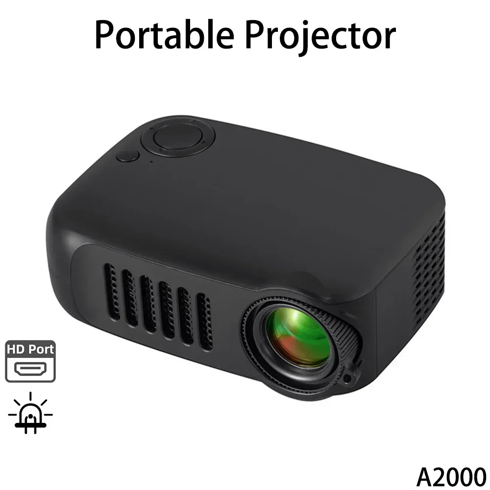 A2000 Portable Projector Home Theater 3D LED Smartphone TV Laser Beamer Mini Projector for Full HD 1080P Video Cinema Projector original t01a hd projector android 9 0 5g wifi portable mini proyector native 1280x720p smartphone led video home cinema beamer