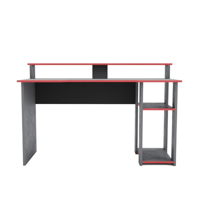 Gaming table Zero gray and red Color 136x90x60. Gamer desk, gaming