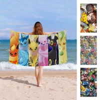 Anime P-Pokemonw P-Pikachu Microfiber Beach Towel Absorbent Quick dry Soft Yoga Swimming Resort Mountain Climbing Towel 1