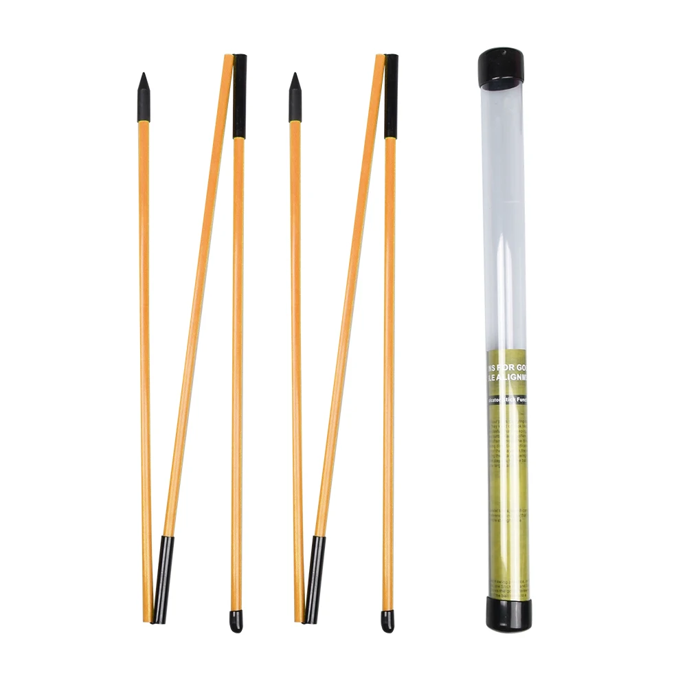 Licqic Bastoncini Allineamento Golf Pieghevoli (2 Pezzi) – Trainer Per Swing Con Custodia Trasparente, Ideali Per Correggere La Postura E Mirare (Verde)