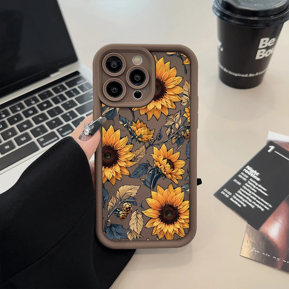 Funda para iPhone 16 Funda para iPhone 15 Pro Max Funda con estampado de flores para iPhone 14 13 12 11 XS XR X 7 8 Plus SE 2022 Funda