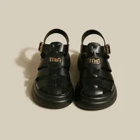 2025 New Summer Fashion, Comfortable and Casual Thick-soled Platform Platform Thick-soled British Style Casual Women's Shoes - Image 2