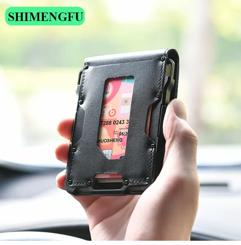 RFID Metal Credit Card Holder Normcore Minimalist Wallet Men Cardholder Business Gift