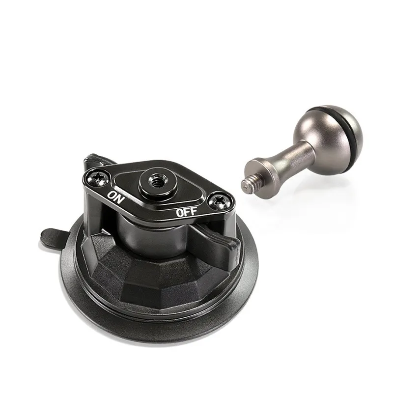 Base à ventouse avec rotule 17mm/20mm/25mm/adaptateur à vis 1/4 pour  Gopro, pour caméra d'action Insta 360, support GPS matin