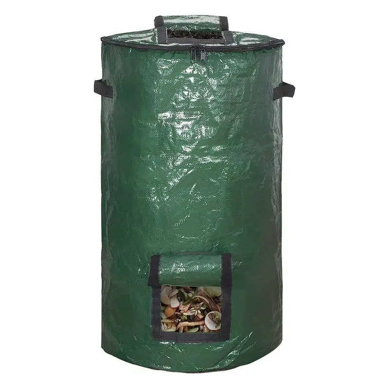 Compost Bin Bag Collapsible Yard Waste Containers Environmental Compost Bag With Handles Garden Waste Bin Homemade Organic