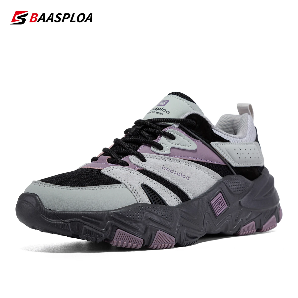 

Baasploa Women Shoes Mesh Surface Breathable Casual Sports Shoes Light Comfortable Non-Slip Walking Outdoor Tennis Women Shoes