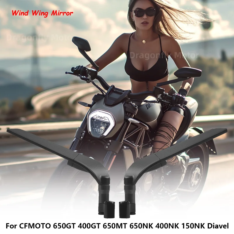 

For CFMOTO 650GT 400GT 650MT 650NK 400NK 150NK Diavel Motorcycle Fixed Wind Wing Modified Blade Competitive Rearview Mirror