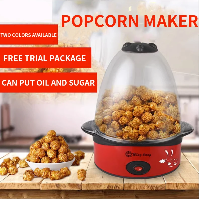 220V Popcorn Machine Mini High Efficiency Popcorn Machine Home Appliances Fully Automatic Home Kitchen Snack Making popcorn popper