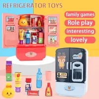 Children Toys Mini Doll Fridge Furniture Kitchen Miniatures Refrigerator Role Playing Game Montessori Play Food Toys for Girls 1