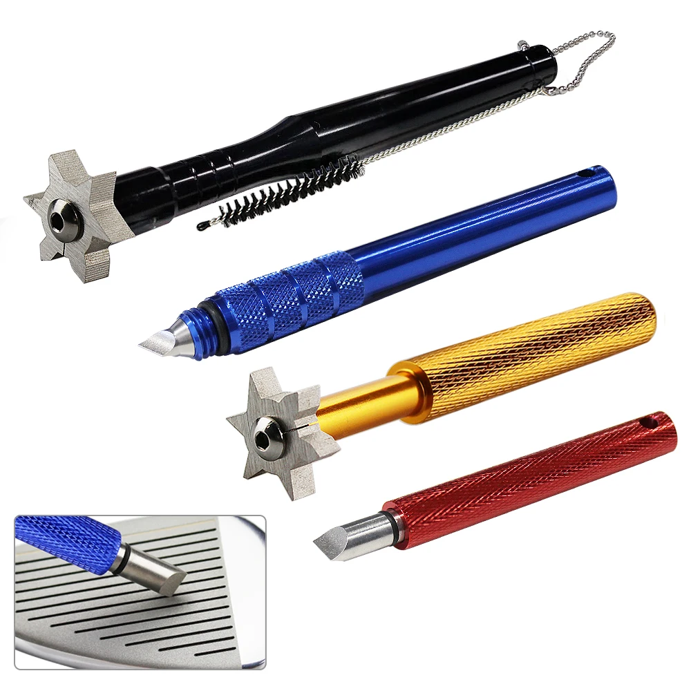 Ultimate Golf Club Grooving and Sharpening Tool - Durable Alloy Head in 6 Vibrant Colors