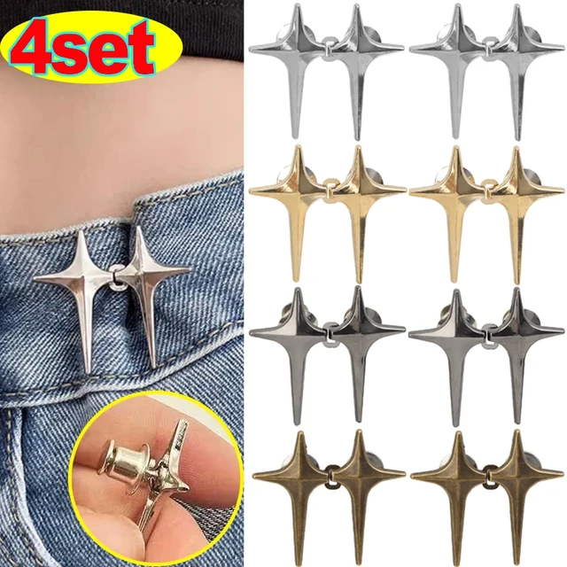 Nail-free Metal Jeans Button Snaps Detachable Pants Clips Buttons Pins DIY Waist  Tightener Clothing Buckles Sewing Tools - AliExpress