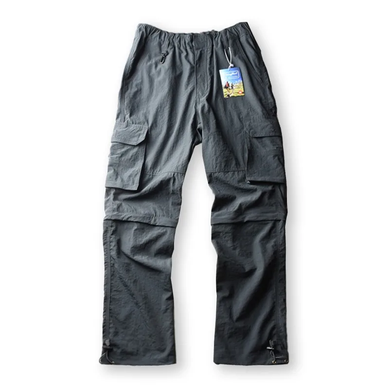 Men's Outdoor Waterproof Straight Leg Casual Pants Qui Dry mid Waist Mountaineering Leisure Trousers Workwear Long Trousers
