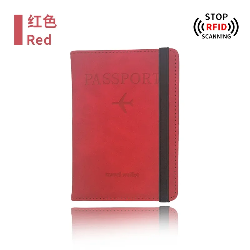 RFID Blocking Travel Passport and Credit Card Holder Case - Stylish PU Leather Protective Accessory