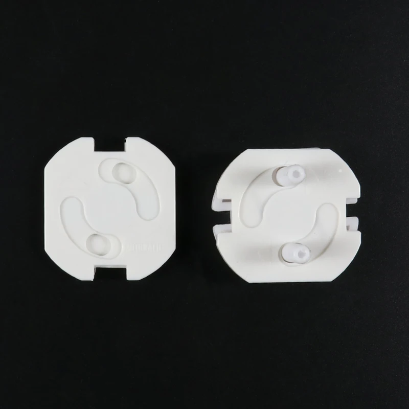 Baby Safety Rotate Cover 4pcs 2 Hole Round European Standard Children Against Electric Protection Socket Plastic Security Locks socket covers