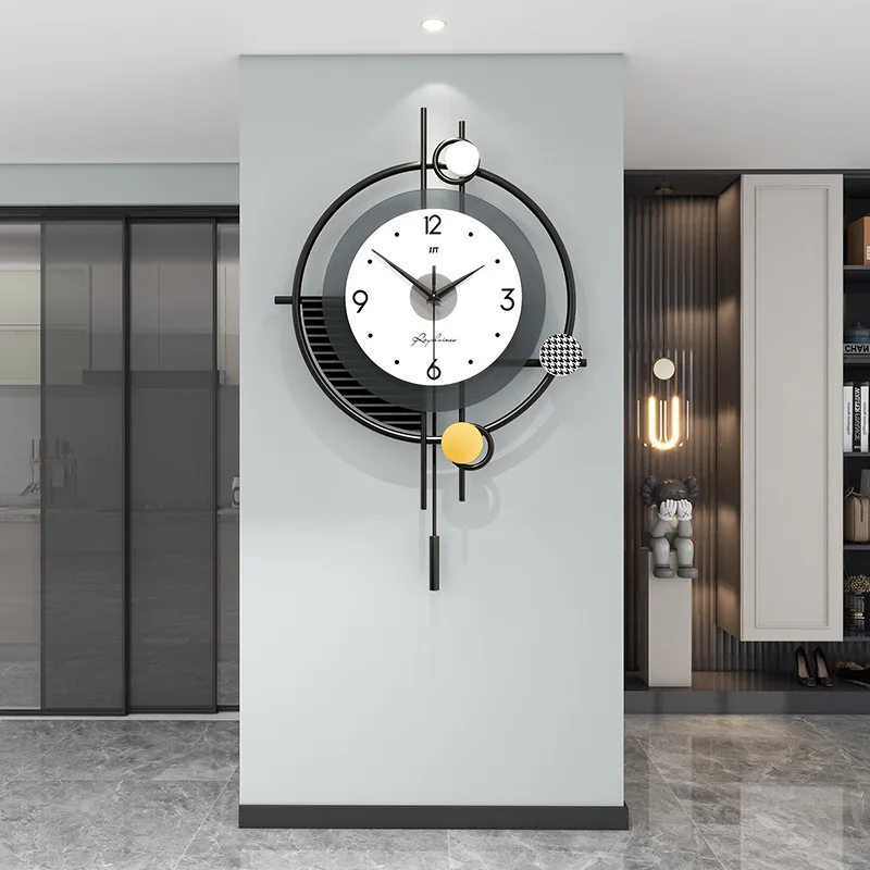 Hanging Clock Simple and Atmospheric Living Room Fashionable Restaurant Porch Wall Background Decoration Art wall clock