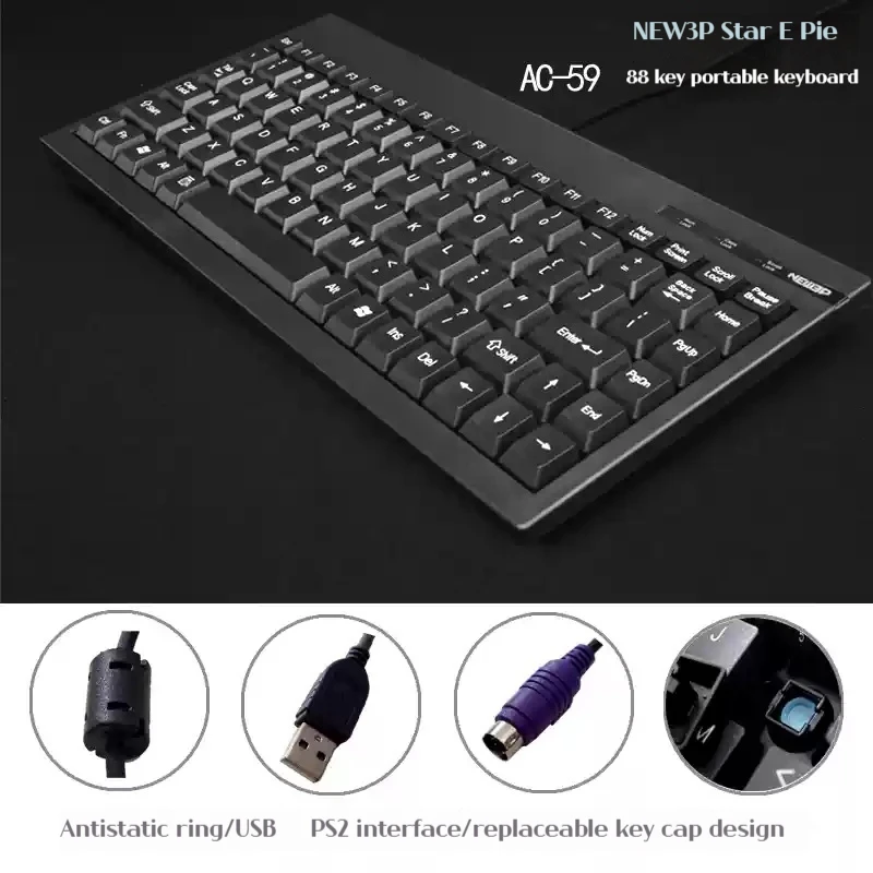 מקלדת בקרה תעשייתית לארון בקרה תעשייתי מכונת CNC כלי ומכשיר PS2/USB תכונות אנטי-סטטיות הפרעה