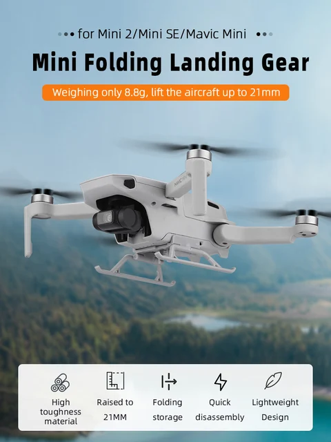 O'woda Mini 2 SE Train d'atterrissage Pliable, Drone Protection Landing  Gear Élévateurs Extension Jambes d'extension Dispositif d'atterrissage pour  DJI Mini 2 SE/Mini 2 / Mini SE Accessiores : : High-Tech