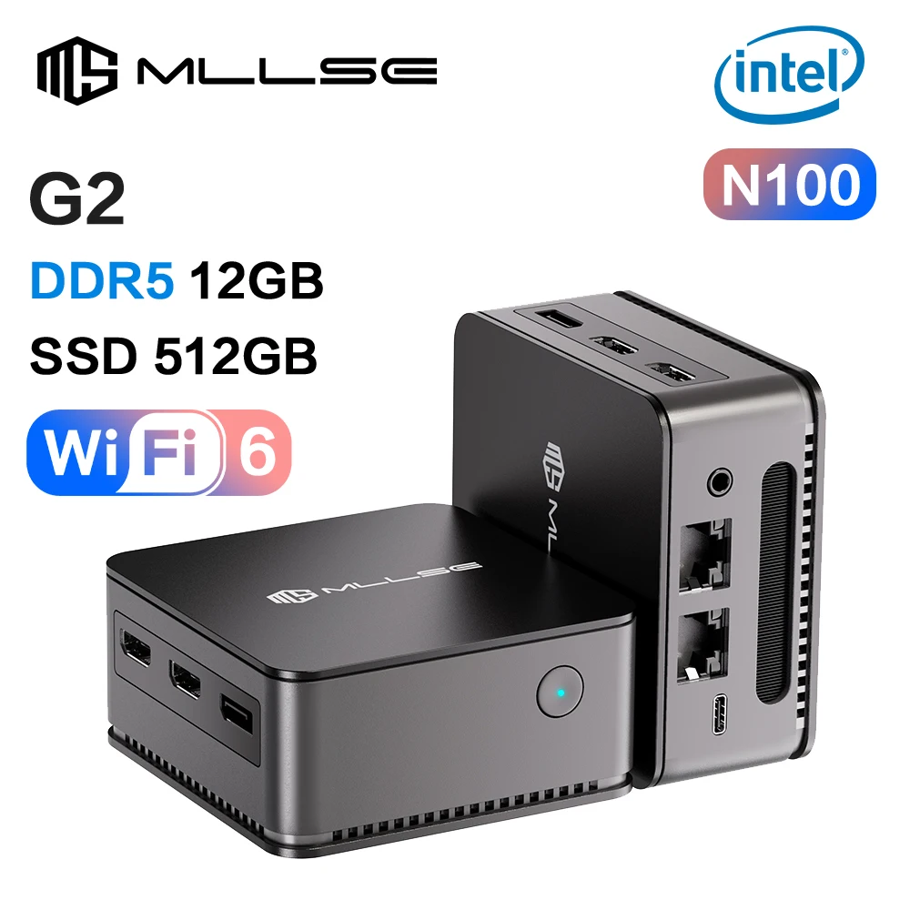 GMKtecミニpc N100 Win11 Pro DDR5 12GB+512G GMKtec Desktop Mini PC Windows 11 Pro Intel N100 12GB DDR5
